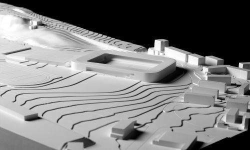 Estadio de fútbol Lausanne Tuilere Diseño de maqueta Cruz y Ortiz Arquitectos