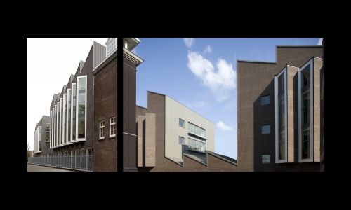 Instituto holandes del patrimonio de cultura en atelier detalles de Diseño exterior industrial de fachada cubierta y ventanas Cruz y Ortiz Arquitectos