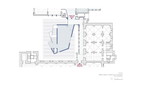 Asian Pavilion de Rijksmuseum en Amsterdam Diseño de plano de planta baja Cruz y Ortiz Arquitectos