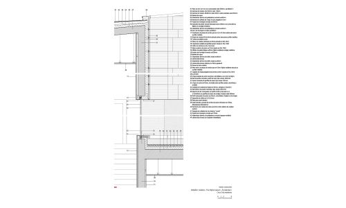 Asian Pavilion de Rijksmuseum en Amsterdam Diseño de plano de detalle constructivo de fachada y estanque Cruz y Ortiz Arquitectos