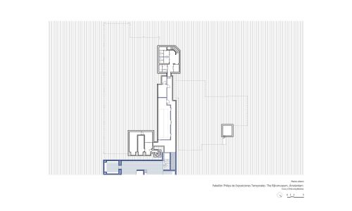 Pabellón Philips Wing Rijksmuseum de Exposiciones temporales Diseño de plano de planta sótano Cruz y Ortiz Arquitectos