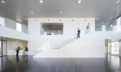 Facultad-Medicina-Campus-salud-Universidad-UGR-Granada_Design-interior-hall-doble-altura-escaleras_Cruz-y-Ortiz-Arquitectos_JCA_41_X