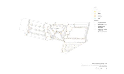 Ordenacion-Campus-Ciencia-Salud-UGR-Granada_Diseño-plano_Cruz-y-Ortiz-Arquitectos_CYO_11-planta-pavimento-y-mobiliario-urbano
